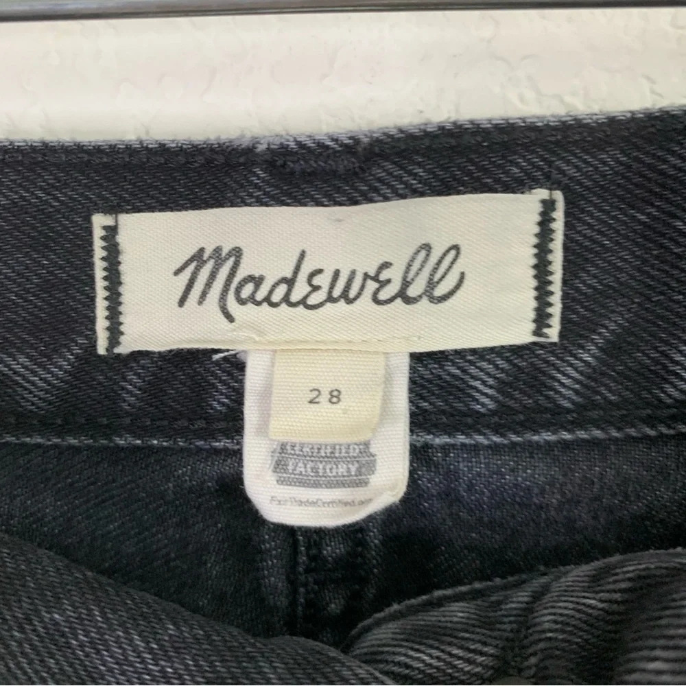 Madewell Denim Mid-Rise Maxi Skirt in Lunar Wash black 28